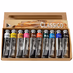 Maimeri Classico Fine Art Oil Paint Set 10 x 20ml Assorted Colours Ideal for Professional Artists
