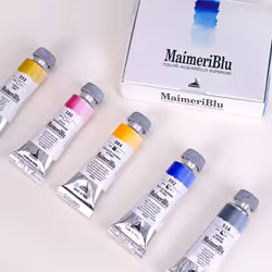 MaimeriBlu 12ml Introductory Single-Pigment Watercolor Paint Set - 5-Piece Professional Watercolor Paint Set - Watercolor Tubes for Artists - Lightfas