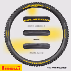 Pirelli Scorpion Race Enduro M Mountain Bicycle Tire (29"" x 2.5) for