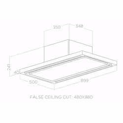Elica CLOUD SEVEN IX/A/90 Ceiling built-in Stainless steel 460 m³/h - Additional view 5