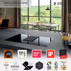 Elica Nikolatesla Libra BL/A/83 Black Built-in 83 cm Zone induction hob 4 zone(s) Built-in hood - Additional view 6