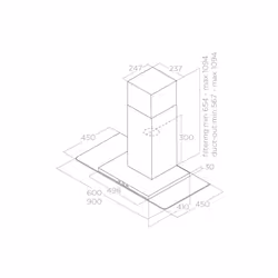 Elica TRIBE A IX/A/60 Wall-mounted Stainless steel 900 m³/h