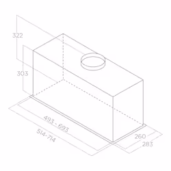 Elica LANE BL MAT/A/72 Built-in Black, Grey 550 m³/h - Additional view 4