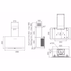 Elica PRF0166941 cooker hood Wall-mounted Transparent, White 495 m³/h - Additional view 4