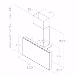 Elica Plat BL/F/80 Wall-mounted Black A 710 m³/h - Additional view 5