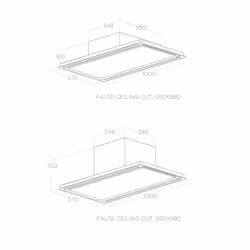 Elica Hilight - X H30WH/A/100 Ceiling built-in White - Additional view 4