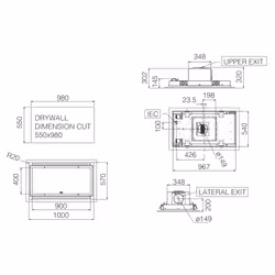 Elica Hilight - X H30WH/A/100 Ceiling built-in White - Additional view 5