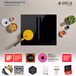 Elica NIKOLATESLA FIT XL BL/A/83 Black Built-in 83 cm Zone induction hob 4 zone(s) Built-in hood - Additional view 6