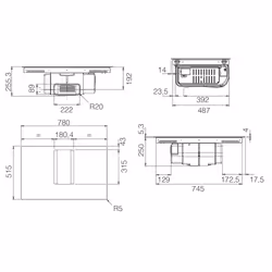Elica NIKOLATESLA ALPHA BL/A/78 Black Built-in 78 cm Zone induction hob 4 zone(s) Built-in hood - Additional view 7
