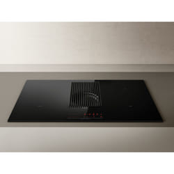 Elica NIKOLATESLA PRIME S+ BL/A/83 Black Built-in 83 cm Zone induction hob 4 zone(s) Built-in hood
