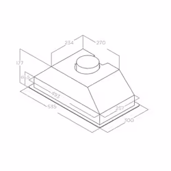 Elica ERA-HE-SS-60 cooker hood Built-in Stainless steel 428 m³/h