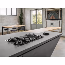 Elica NikolaTesla Flame EVO BL/A/88 Black Built-in 88 cm Gas 5 zone(s) Built-in hood