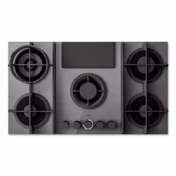 Elica NikolaTesla Flame EVO GR/A/88, Grey, Built-in, 88 cm, Gas, Glass/Cast-iron, 5 zone(s)