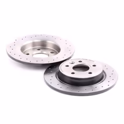 BREMBO Brake disc VOLVO: V40 Hatchback, S40 II, C30, FORD: Focus 2, C-Max, Focus 2 Kombi XTRA LINE 11mm 5 solid, Perforated Coated 08.9975.1X 1223566