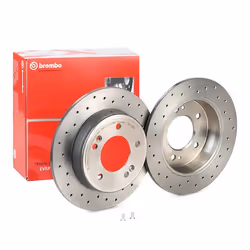 Brake disc; BREMBO; XTRA LINE; 262 10 5 solid, Perforated Coated; for KIA, HYUNDAI; 584113X300, 584113Y300, 58411A6300, 58411 ...