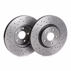 BREMBO Brake disc VOLVO: V40 Hatchback, S40 II, V50, FORD: Focus 2 XTRA LINE 25mm 5 perforated/vented Coated High-carbon 09.A728.1X 1368548,1384290