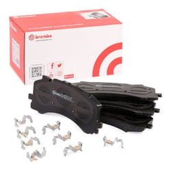 BREMBO P 85 170 Brake pad set prepared for wear warning indicator with piston clip, with anti-squeak plate with accessories AUDI: Q7, A6 C8 Saloon