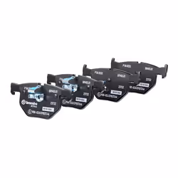 BREMBO P 06 033X Brake pad set prepared for wear warning indicator with anti-squeak plate without accessories BMW: 5 Saloon, 5 Touring, 6 Coupe