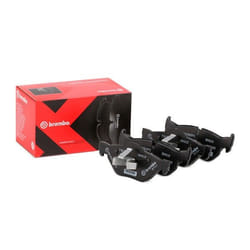 BREMBO P 06 038X Brake pad set prepared for wear warning indicator with anti-squeak plate without accessories BMW: 1 Coupe, 3 Saloon, 3 Coupe