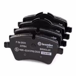 BREMBO P 06 051X Brake pad set prepared for wear warning indicator with anti-squeak plate without accessories MINI: Hatchback, Clubman, Convertible - Additional view 4