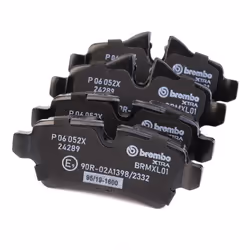 BREMBO P 06 052X Brake pad set prepared for wear warning indicator with anti-squeak plate without accessories MINI: Hatchback, Coupe, Clubman - Additional view 4