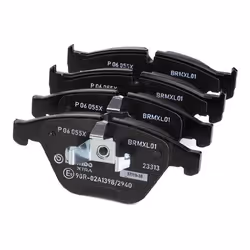 BREMBO P 06 055X Brake pad set prepared for wear warning indicator with anti-squeak plate without accessories BMW: 3 Saloon, 3 Coupe, 3 Touring