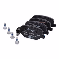 BREMBO P 23 152X Brake pad set incl. wear warning contact with brake caliper screws, with anti-squeak plate with accessories