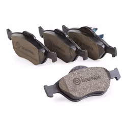 BREMBO P 24 055X Brake pad set excl. wear warning contact with anti-squeak plate without accessories FORD: FIESTA 5, KA Hatchback, Fusion Estate