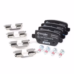 BREMBO P 24 075X Brake pad set excl. wear warning contact with brake caliper screws, with anti-squeak plate with accessories FORD: MONDEO 4, KUGA 1