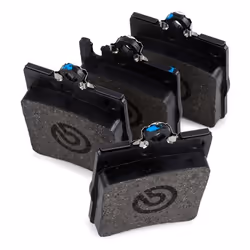 BREMBO P 50 033X Brake pad set prepared for wear warning indicator with anti-squeak plate without accessories MERCEDES-BENZ: CLK Coupe, C-Class Saloon