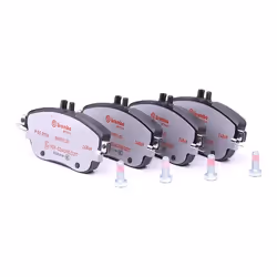 BREMBO P 50 093X Brake pad set prepared for wear warning indicator with brake caliper screws, with anti-squeak plate with accessories