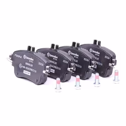 BREMBO P 50 094X Brake pad set prepared for wear warning indicator with brake caliper screws, with anti-squeak plate with accessories