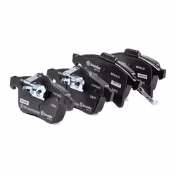 BREMBO P 59 045X Brake pad set with acoustic wear warning with anti-squeak plate without accessories VAUXHALL: Corsa Mk3, Zafira Mk2, Astra Mk5