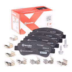 BREMBO P 61 066X Brake pad set excl. wear warning contact with brake caliper screws, with anti-squeak plate with accessories OPEL: Corsa F Hatchback