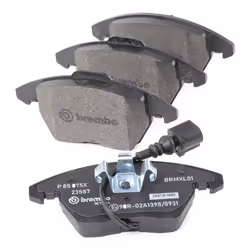 BREMBO P 85 075X Brake pad set incl. wear warning contact with anti-squeak plate without accessories VOLKSWAGEN: Golf 5, Polo V Hatchback
