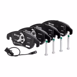 BREMBO P 85 098X Brake pad set incl. wear warning contact with brake caliper screws, with anti-squeak plate with accessories AUDI: A5 B8 Sportback