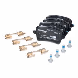 BREMBO P 85 100X Brake pad set excl. wear warning contact with brake caliper screws, with anti-squeak plate with accessories AUDI: Q5, A5 B8 Sportback