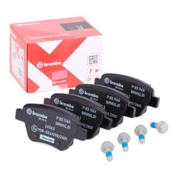 BREMBO P 85 114X Brake pad set excl. wear warning contact with brake caliper screws, with anti-squeak plate with accessories