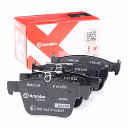 Brake pad set; BREMBO; excl. wear warning contact with anti-squeak plate without accessories; for AUDI, VOLKSWAGEN, SEAT, SKO ...