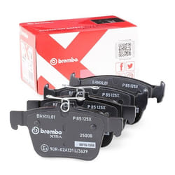 BREMBO P 85 125X Brake pad set excl. wear warning contact with anti-squeak plate without accessories AUDI: A3 Sportback, Q2, A3 Saloon