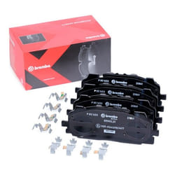 BREMBO P 85 165X Brake pad set prepared for wear warning indicator with anti-squeak plate with accessories AUDI: A6 C8 Avant, Q5, A5 B9 Coupe