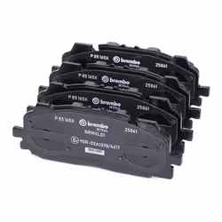 BREMBO P 85 165X Brake pad set prepared for wear warning indicator with anti-squeak plate with accessories AUDI: A6 C8 Avant, Q5, A5 B9 Coupe