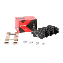 BREMBO P 86 021X Brake pad set excl. wear warning contact with brake caliper screws, with anti-squeak plate with accessories VOLVO: XC60 I, V60 I