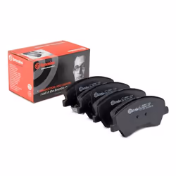 Brake pad set; BREMBO; with acoustic wear warning with piston clip, with anti-squeak plate with accessories; for KIA, HYUNDAI ...