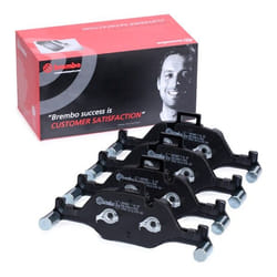 BREMBO P 06 107 Brake pad set prepared for wear warning indicator with piston clip, with anti-squeak plate with accessories, with counterweights