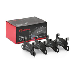 BREMBO P 65 042 Brake pad set prepared for wear warning indicator with anti-squeak plate without accessories, with counterweights