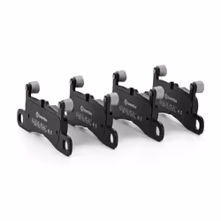 BREMBO P 65 042 Brake pad set prepared for wear warning indicator with anti-squeak plate without accessories, with counterweights