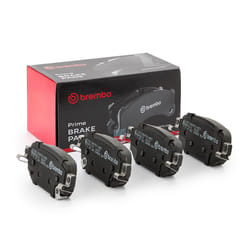 BREMBO P 49 063 Brake pad set with acoustic wear warning with anti-squeak plate without accessories MAZDA: CX-3, 3 Hatchback, 3 Saloon