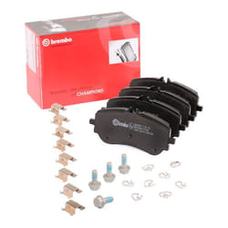 BREMBO P 85 172 Brake pad set excl. wear warning contact with brake caliper screws, with anti-squeak plate with accessories VOLKSWAGEN: Amarok Pickup