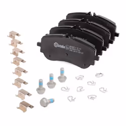 BREMBO P 85 172 Brake pad set excl. wear warning contact with brake caliper screws, with anti-squeak plate with accessories VOLKSWAGEN: Amarok Pickup